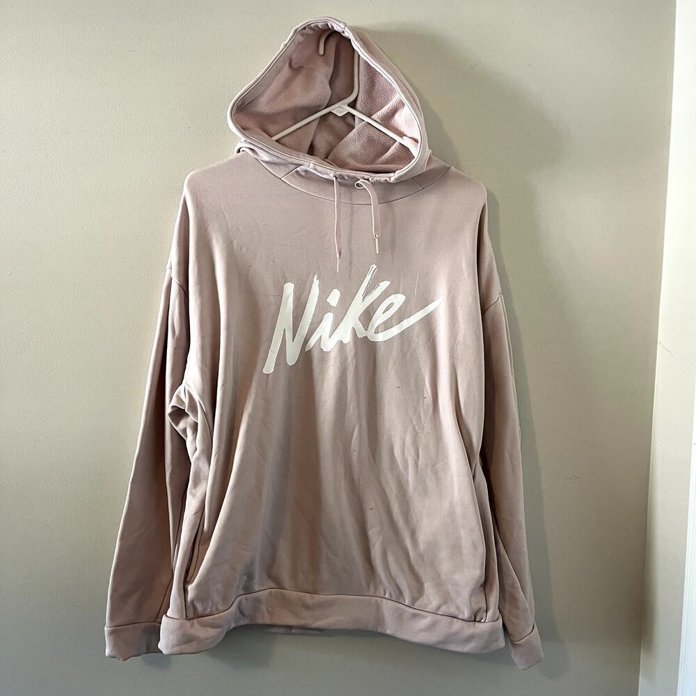 Nike Light Pink Logo Hoodie Women's Large